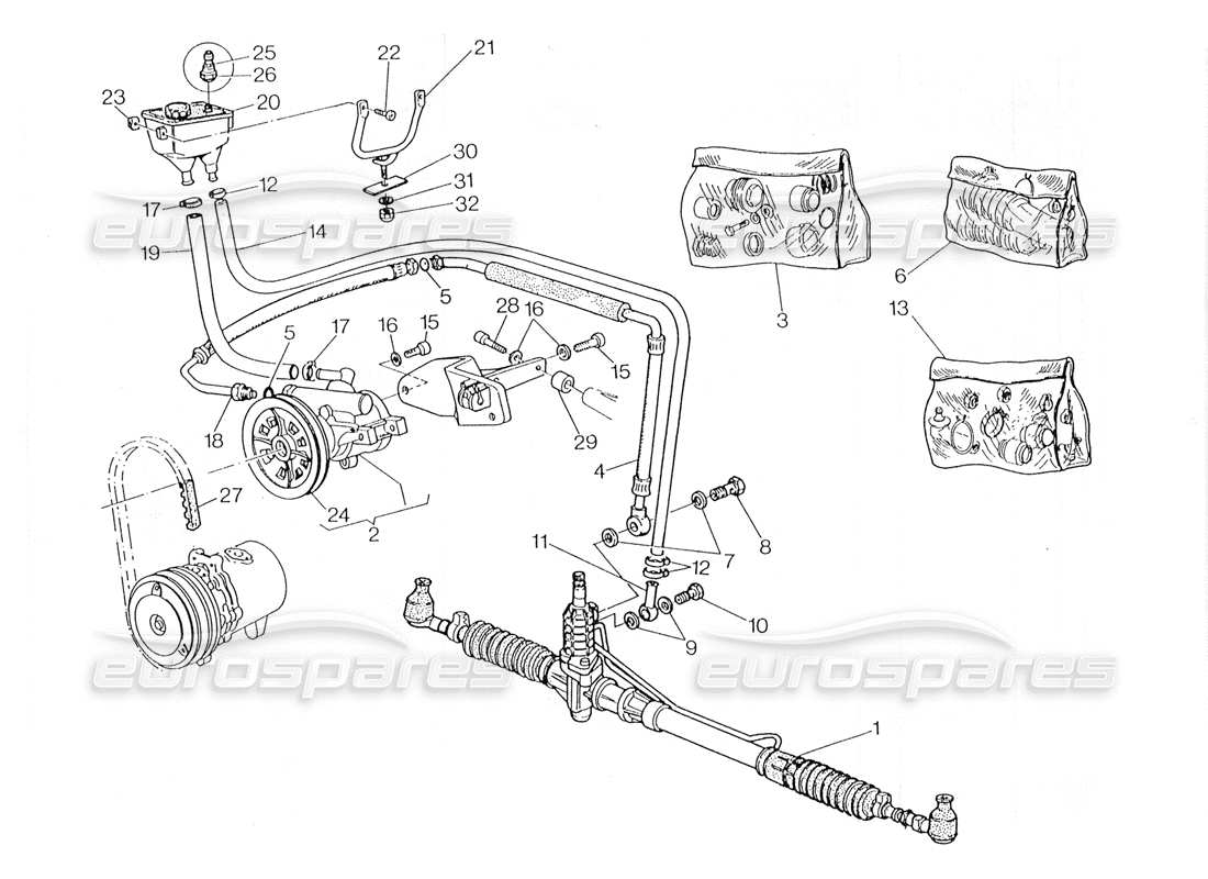 Maserati Biturbo (1983-1995) 228 034 1 Power Steering System (R.H ...