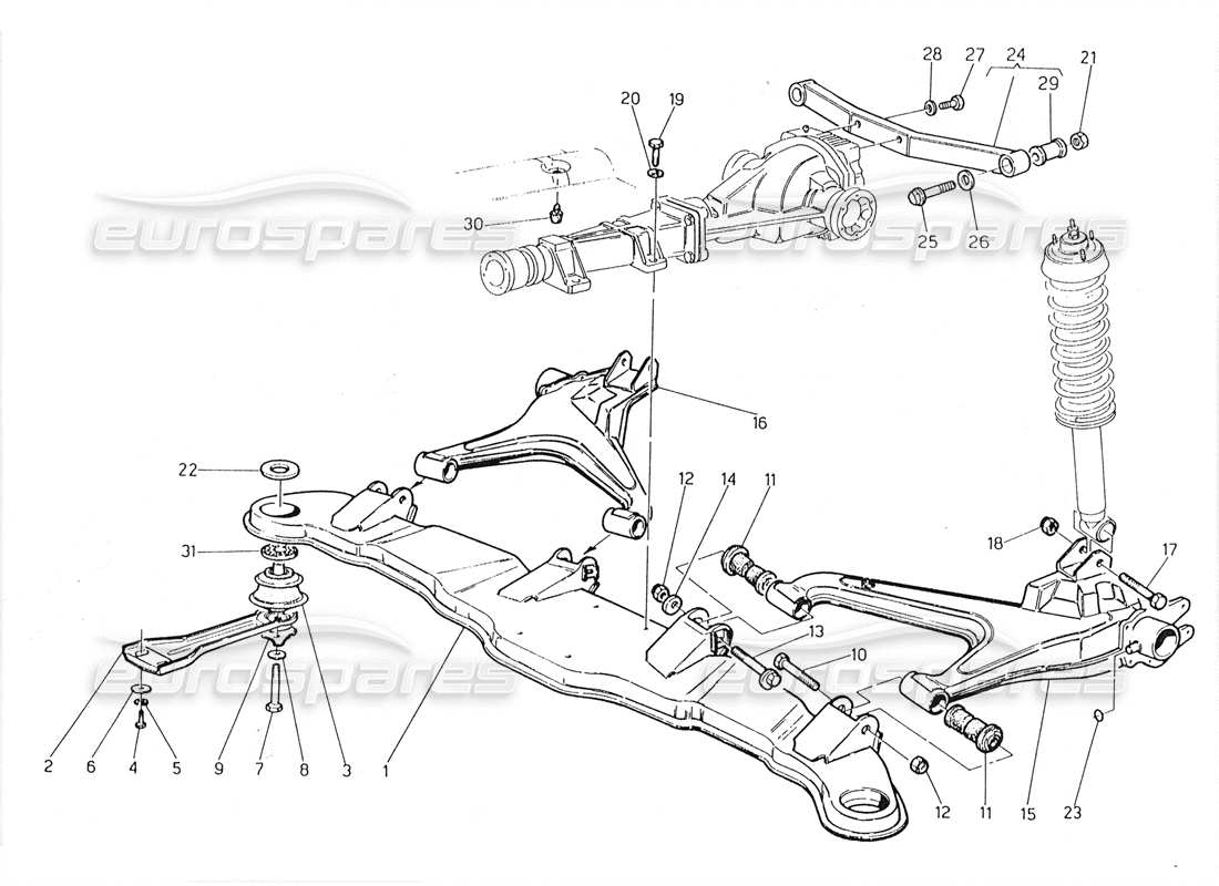 Maserati 228 Rear Suspension Part Diagram