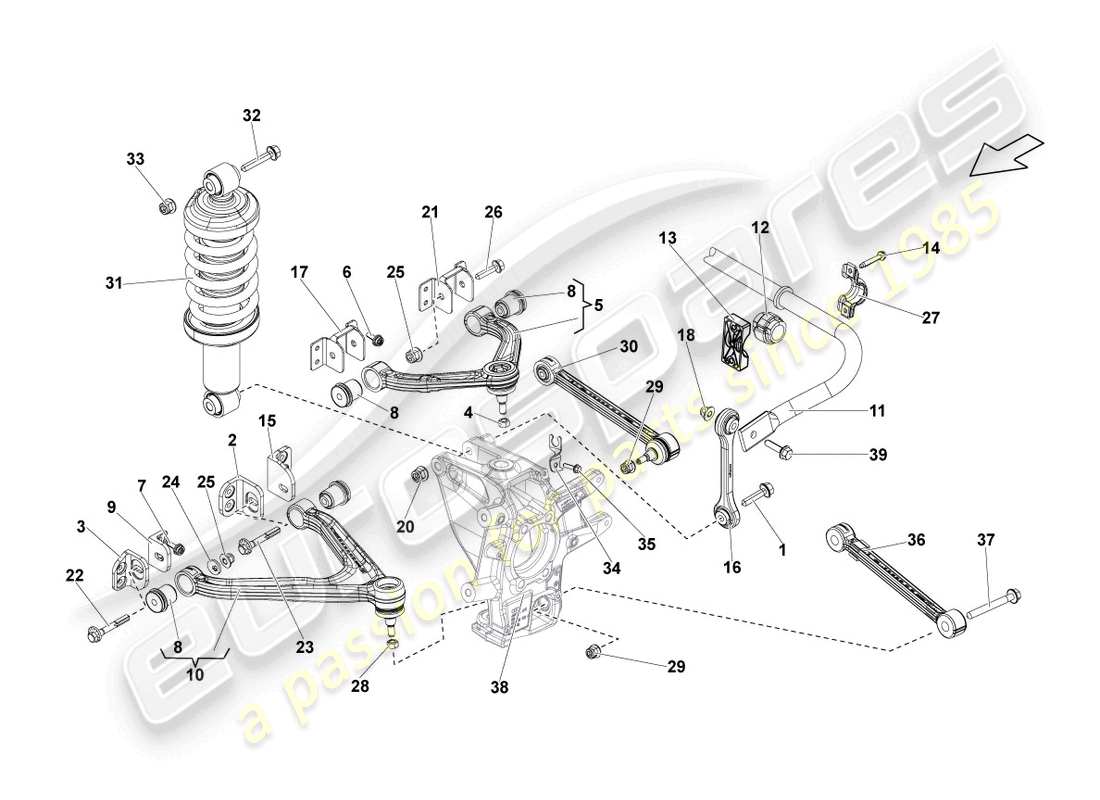 Lamborghini LP570-4 SL (2012) WISHBONE REAR Part Diagram