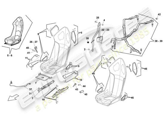 a part diagram from the Lamborghini Blancpain STS (2012) parts catalogue