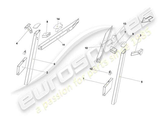 a part diagram from the Lamborghini Blancpain STS (2013) parts catalogue