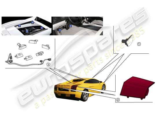 a part diagram from the Lamborghini LP560-4 Coupe FL II (Accessories) parts catalogue