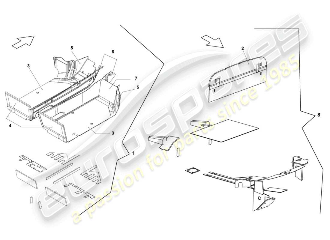 Lamborghini LP560-4 Spyder FL II (2014) FLOOR COVERING Part Diagram