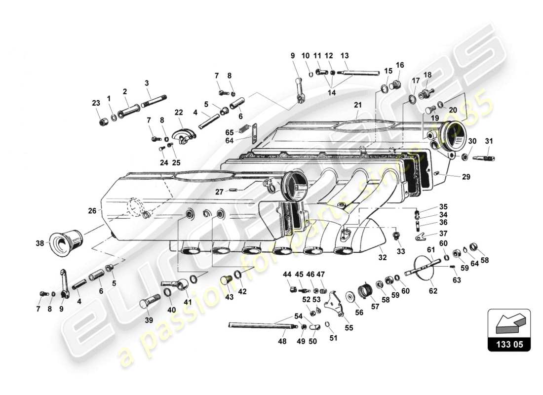 Lamborghini Countach 25th Anniversary (1989) fuel system Part Diagram