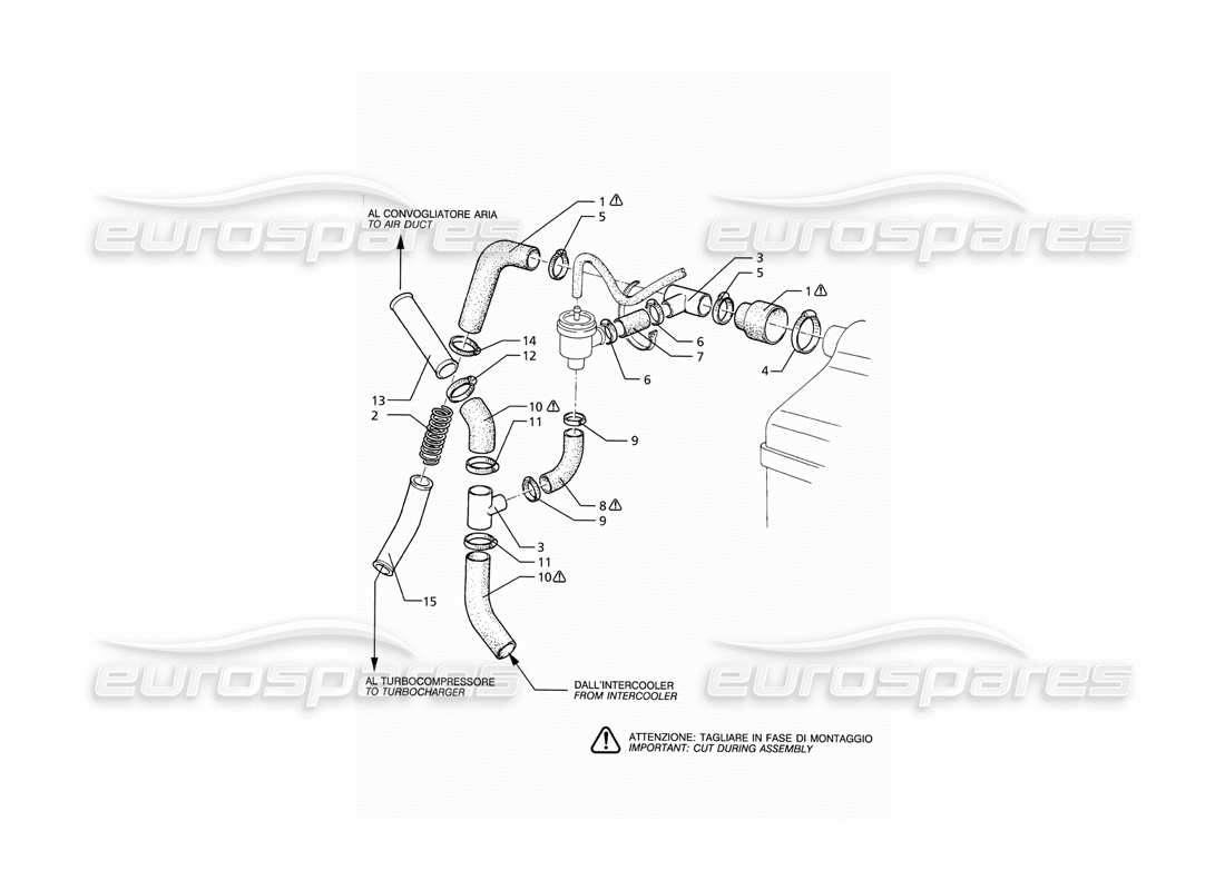 Maserati Ghibli 2.0 Cup Pop Off Valve System Part Diagram