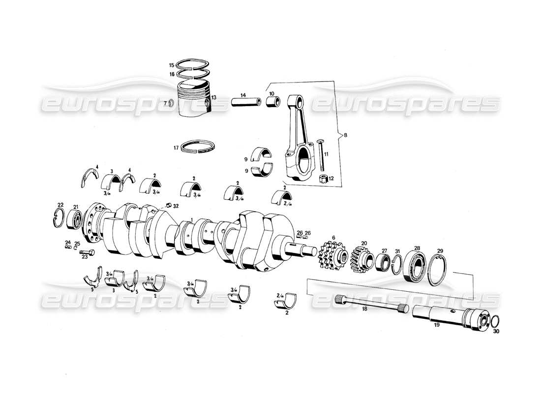 Maserati QTP.V8 4.9 (S3) 1979 moving parts Part Diagram
