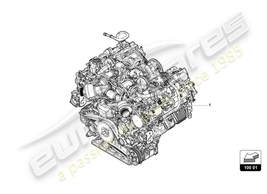 Lamborghini Urus (2020) engine Part Diagram