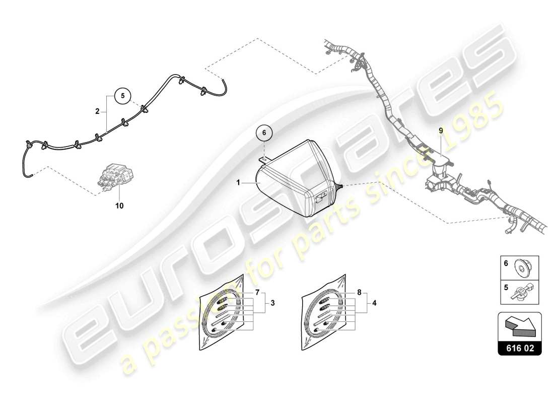 Lamborghini Urus (2020) LIFTING DEVICE Part Diagram
