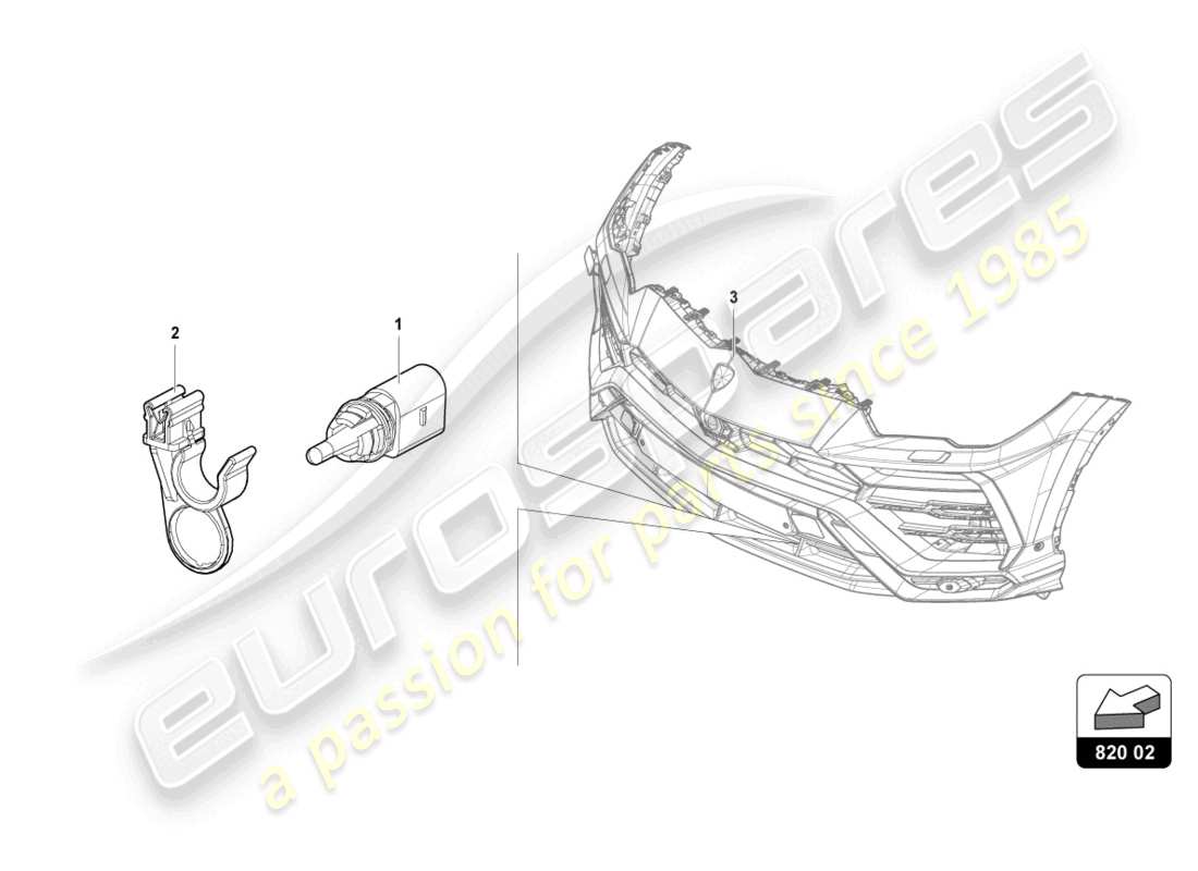 Lamborghini Urus (2020) EXTERNAL TEMPERATURE SENSOR Part Diagram
