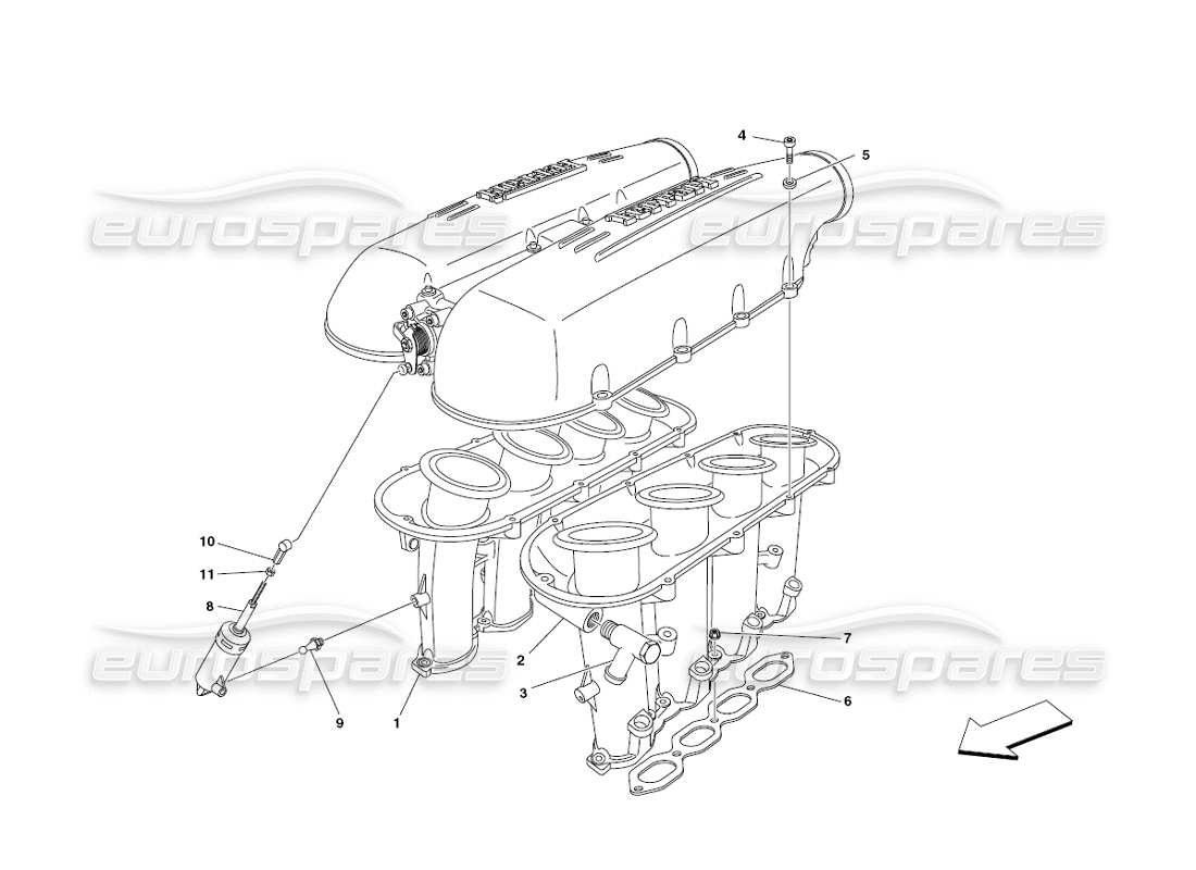 Ferrari 430 Challenge (2006) Air Intake Manifold Part Diagram