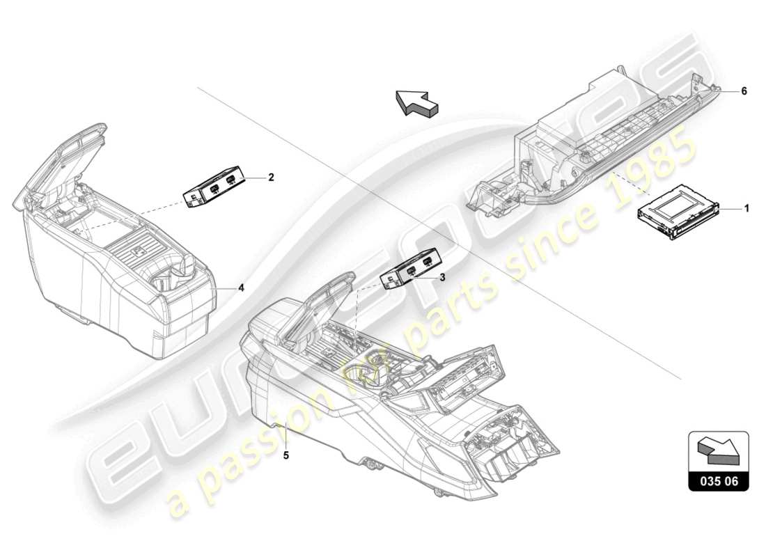 Lamborghini Urus (2019) connection for external audio sources Parts Diagram