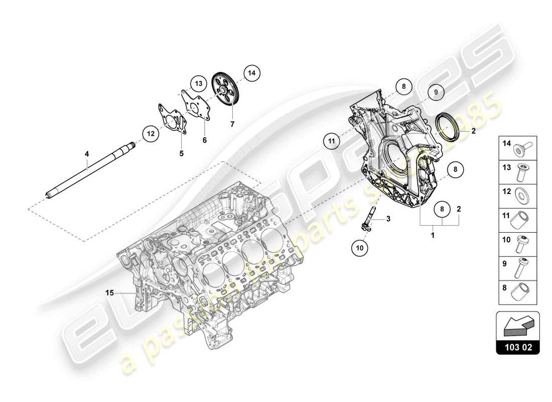 Lamborghini Urus (2019) oil sump Parts Diagram