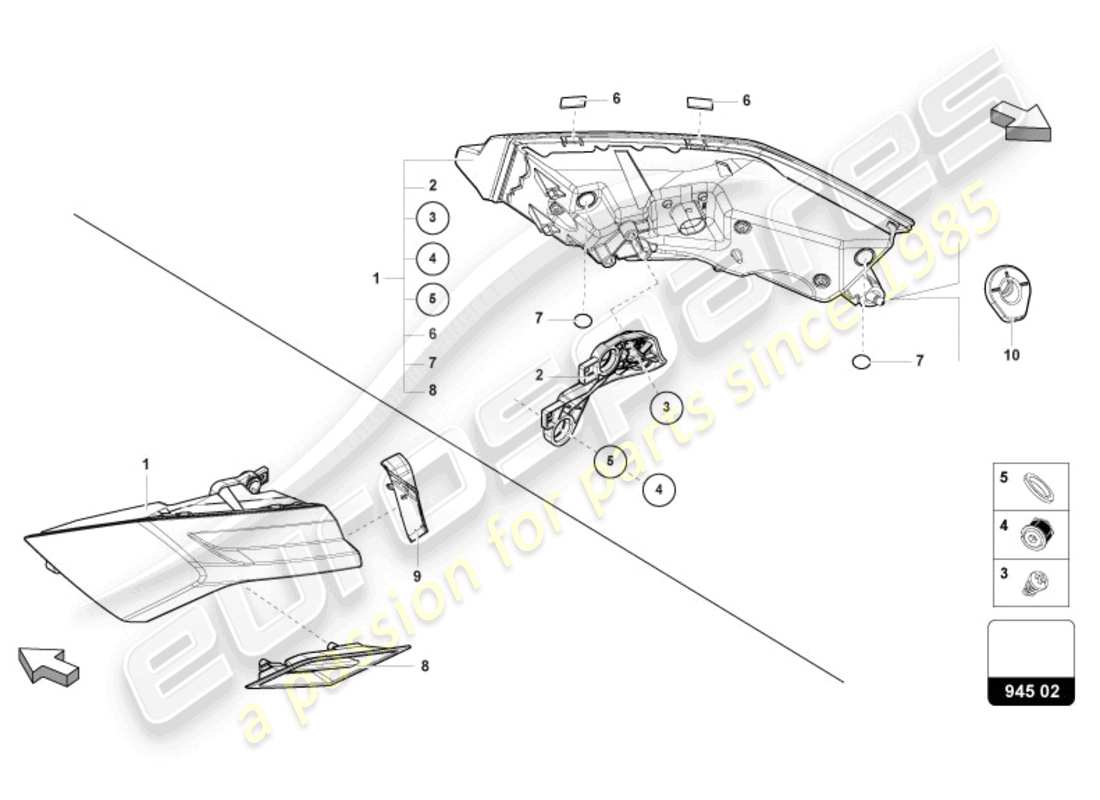 Lamborghini Urus (2019) REAR LIGHT Parts Diagram