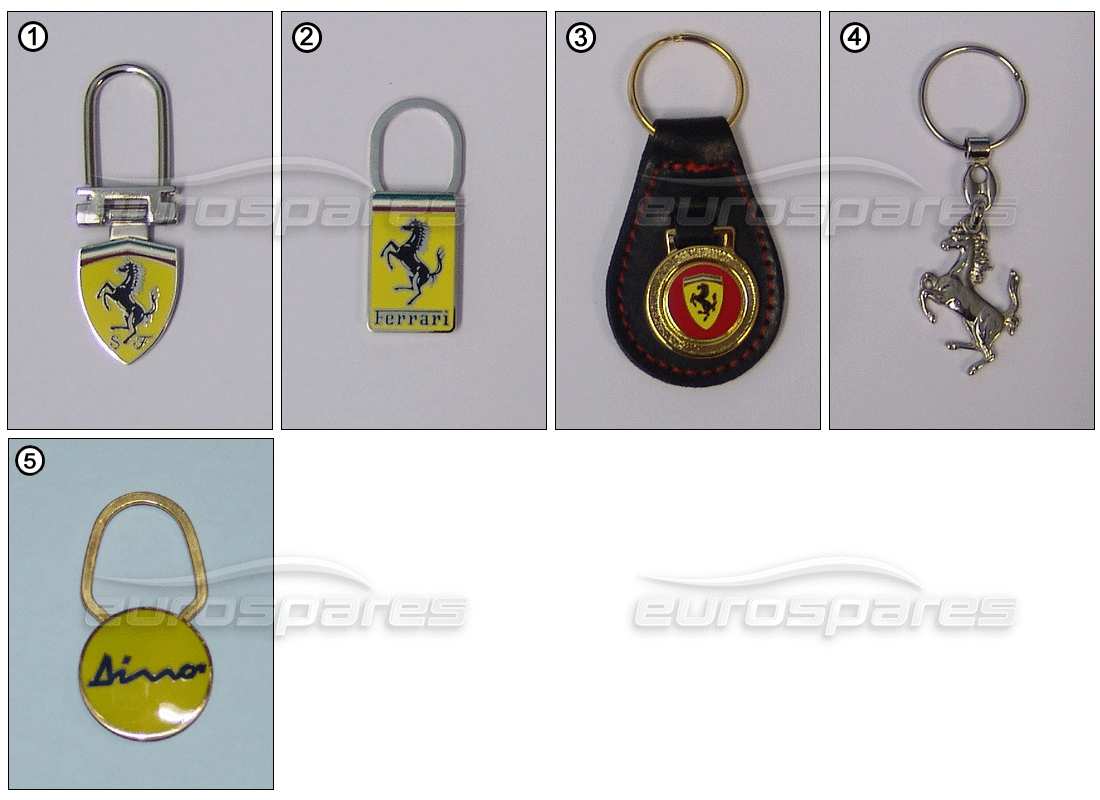 Ferrari Miscellaneous Ferrari Key Rings Part Diagram