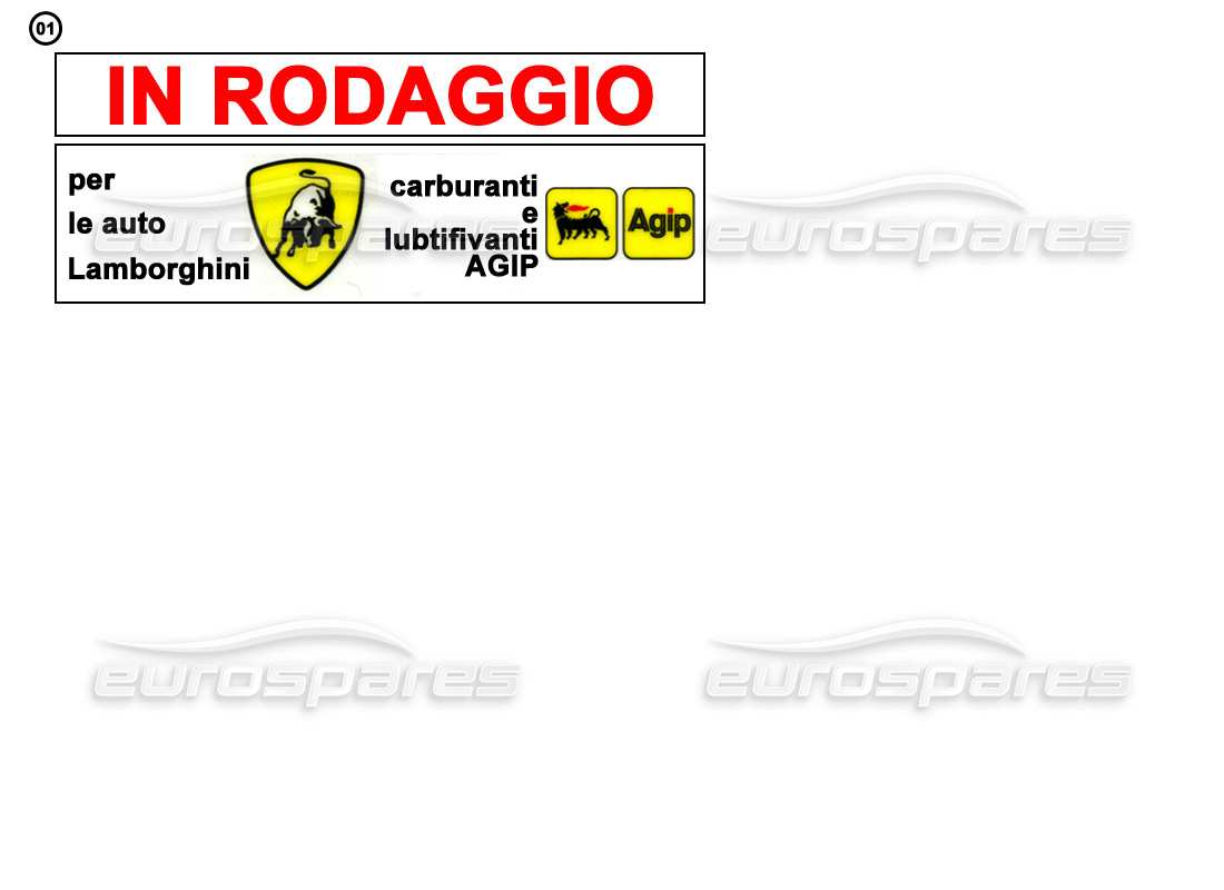 Lamborghini Miscellaneous Lamborghini Stickers - Window Stickers Part Diagram