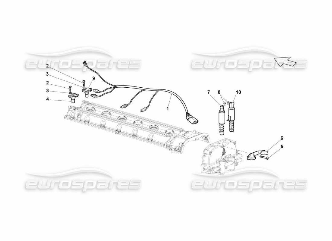 Lamborghini Murcielago LP670 Phase Sensors Lh Cyl Head Part Diagram