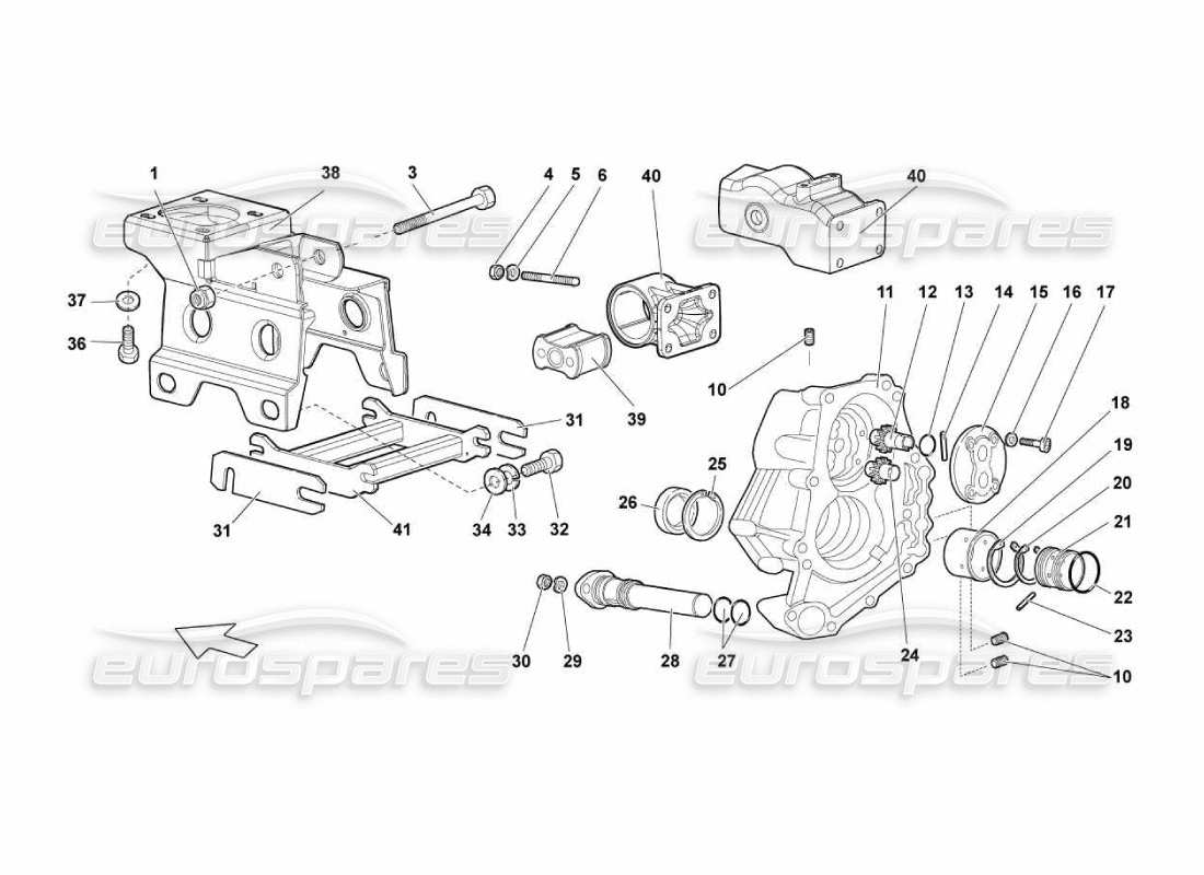 Lamborghini Murcielago LP670 Gearbox Oil Pump Parts Diagram