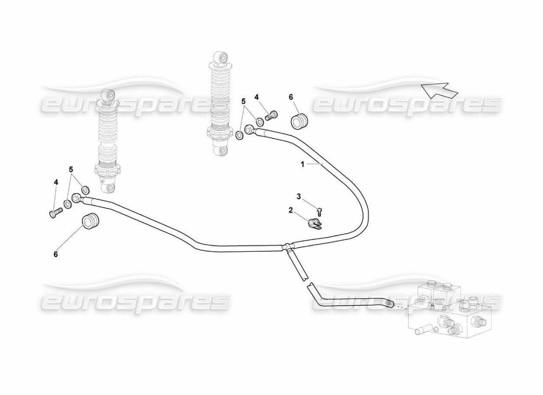 Lamborghini Murcielago LP670 Jacking System Part Diagram