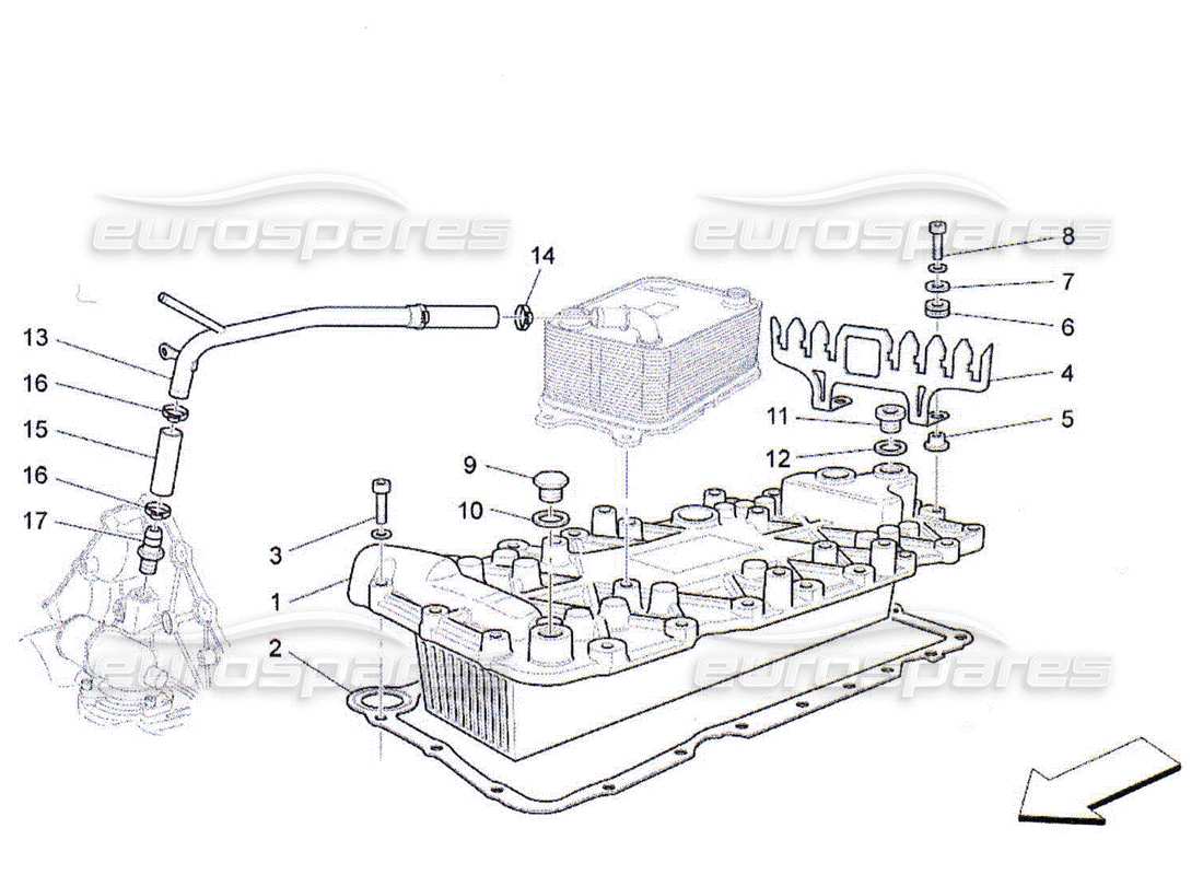 Maserati QTP. (2010) 4.2 HEAT EXCHANGER Part Diagram