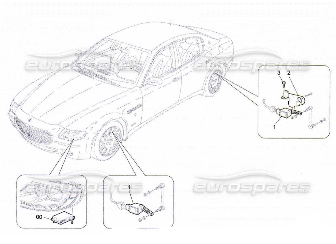 Maserati QTP. (2010) 4.2 lighting system control Part Diagram