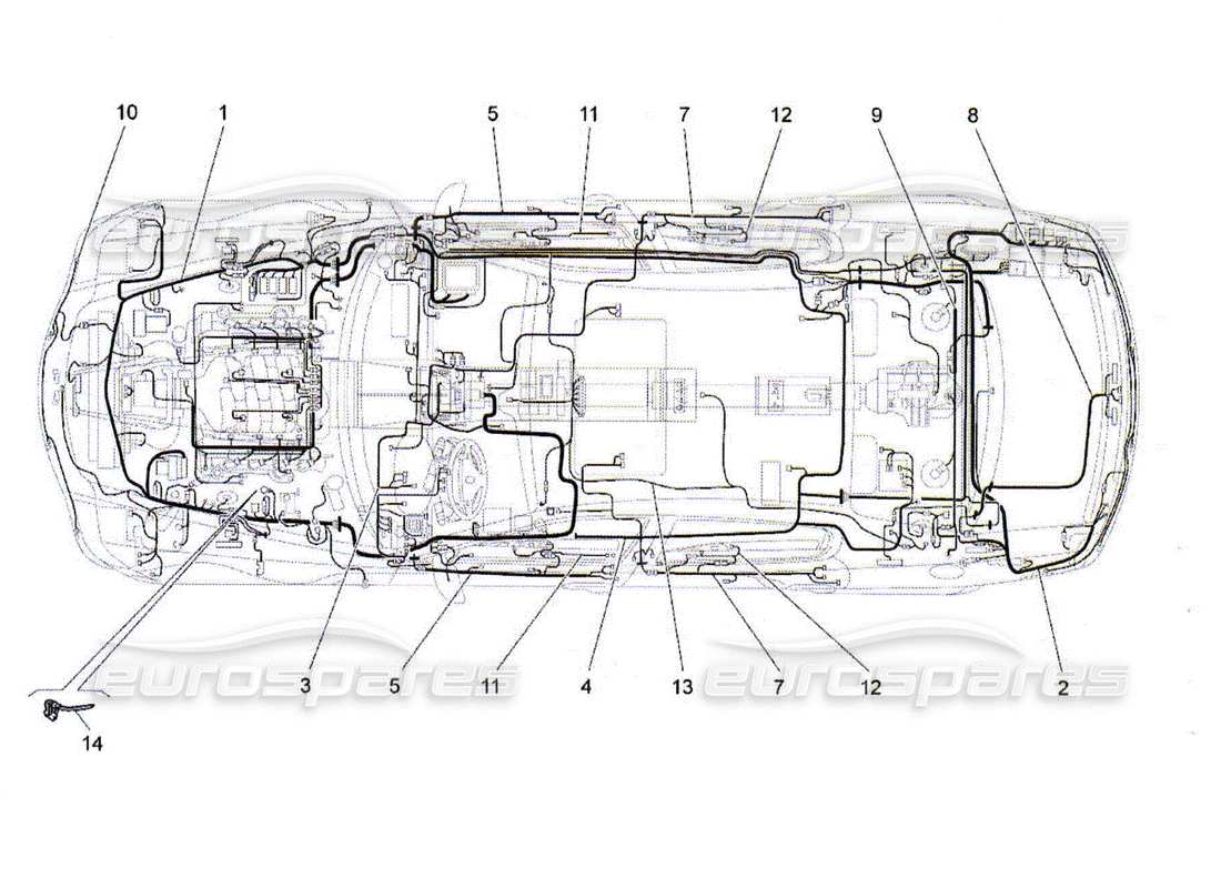 Maserati QTP. (2010) 4.2 main wiring Part Diagram