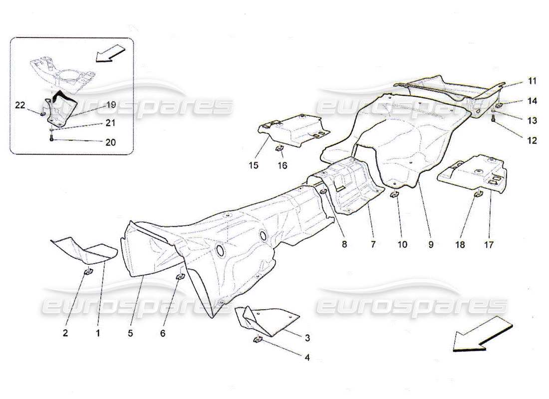 Maserati QTP. (2010) 4.2 Thermal Insulating Panels Inside The Vehicle Part Diagram