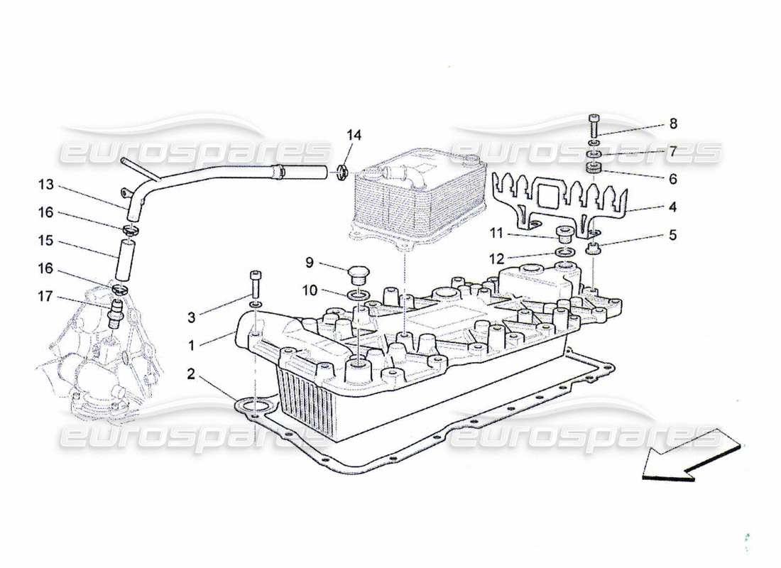 Maserati QTP. (2010) 4.7 HEAT EXCHANGER Part Diagram