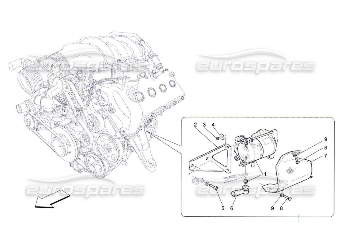Maserati QTP. (2010) 4.7 electronic control: engine ignition Part Diagram