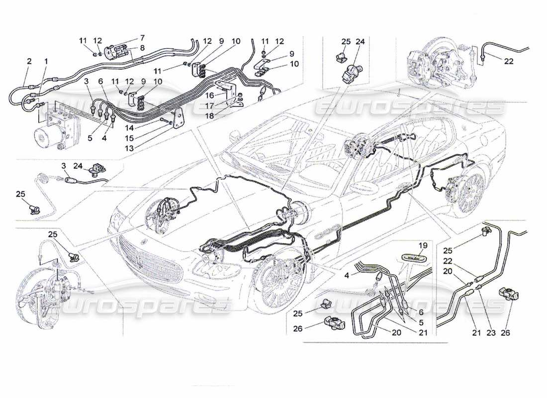 Maserati QTP. (2010) 4.7 lines Part Diagram