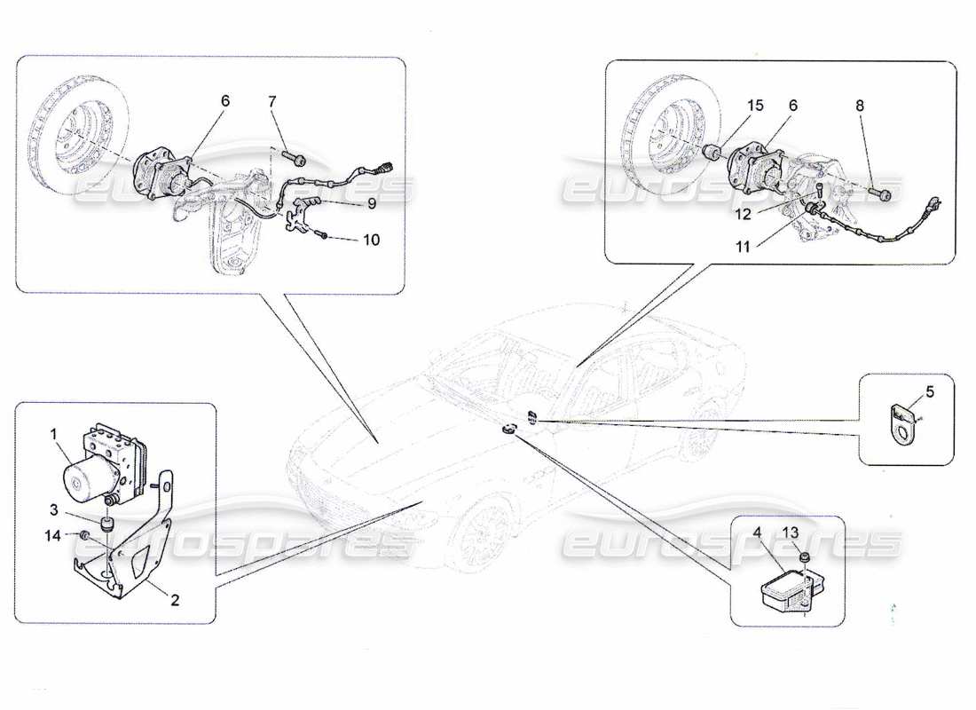 Maserati QTP. (2010) 4.7 braking control systems Part Diagram