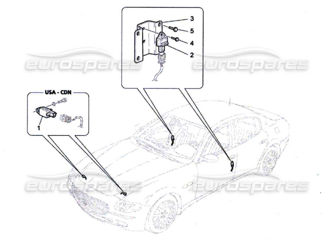 Maserati QTP. (2010) 4.7 CRASH SENSORS Part Diagram