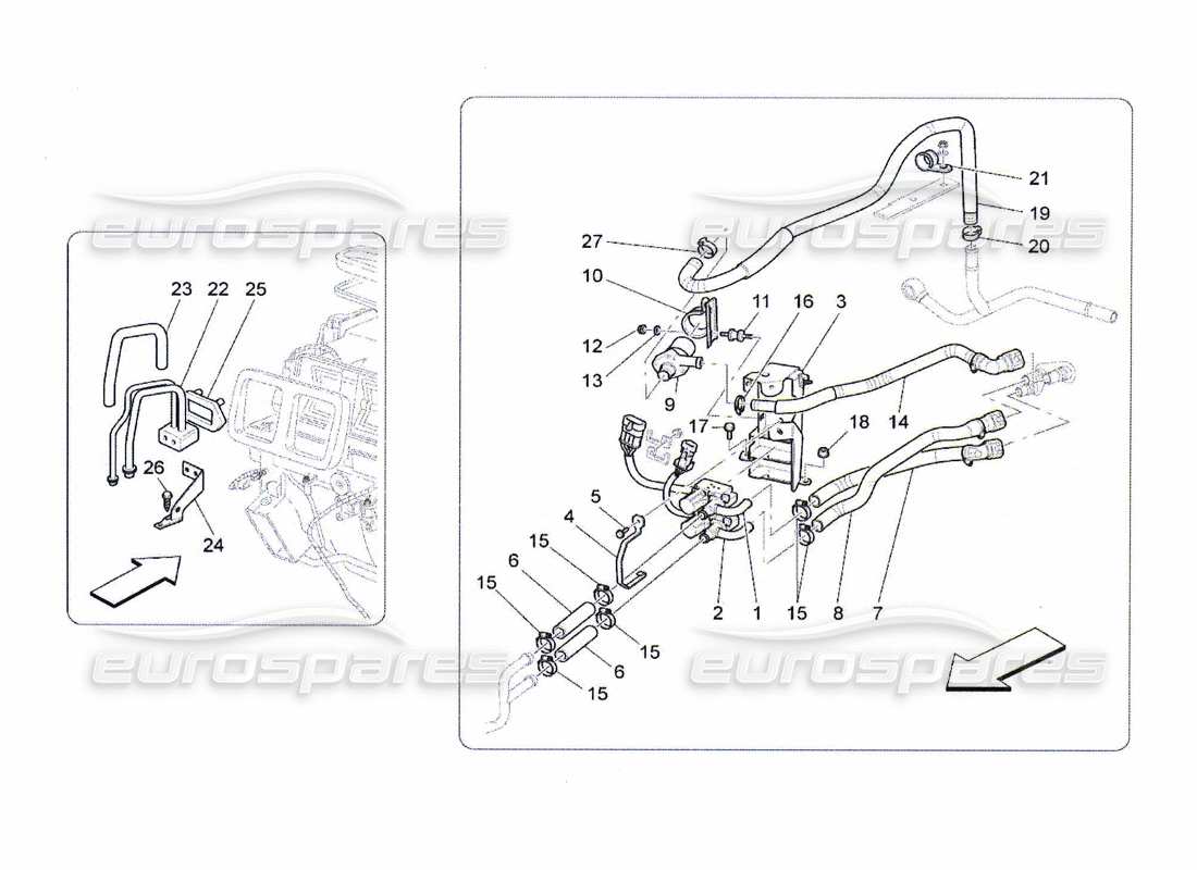 Maserati QTP. (2010) 4.7 A c Unit: Engine Compartment Devices Part Diagram