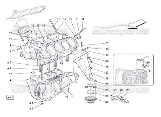 Maserati Quattroporte M139 (2005-2013) QTP. (2010) 4.7 Part Diagrams