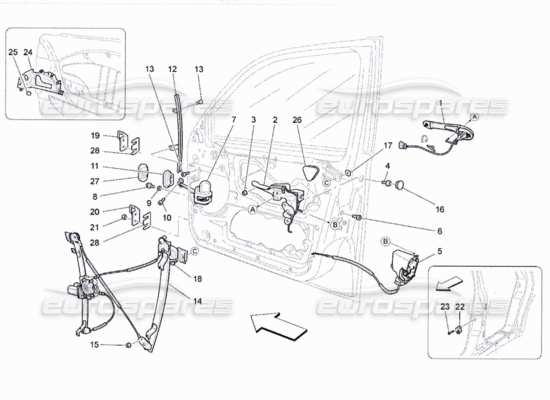 a part diagram from the Maserati Quattroporte M139 (2005-2013) parts catalogue