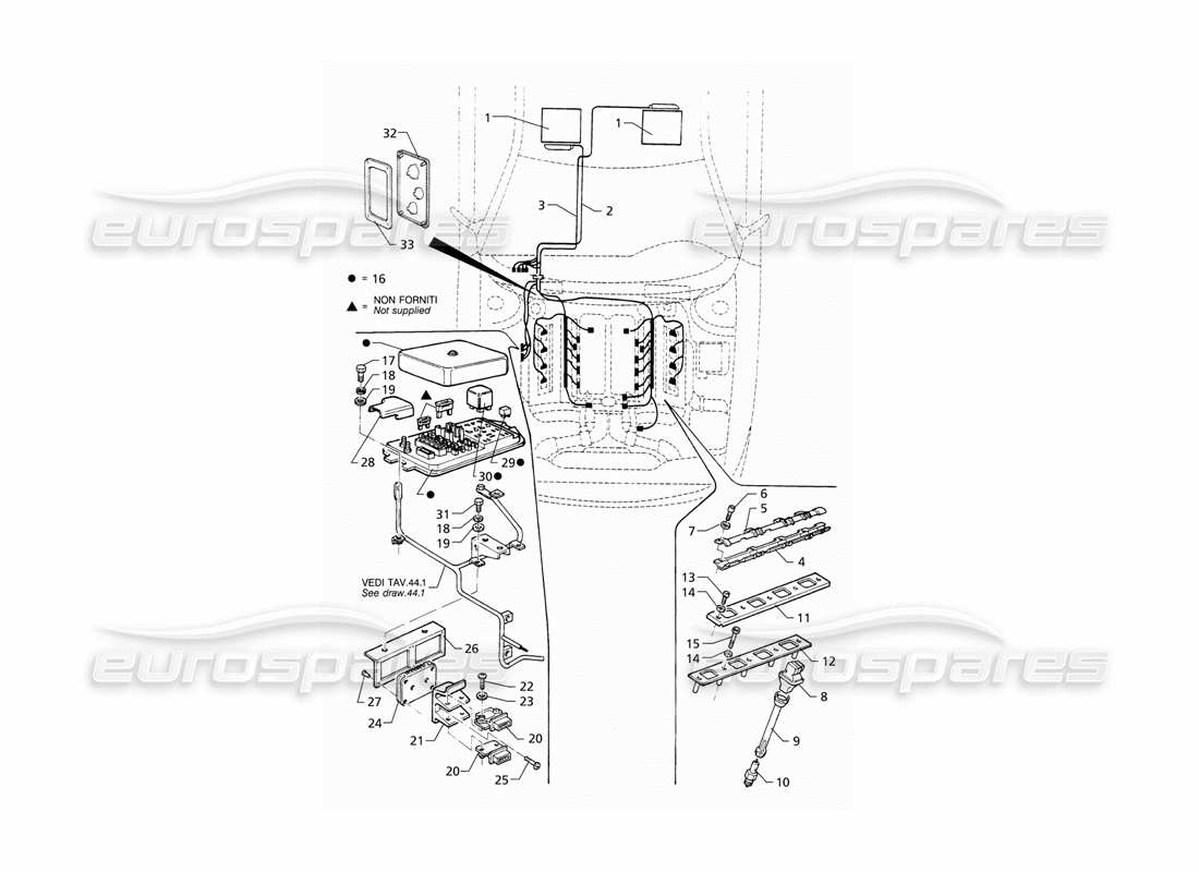 Maserati QTP V8 (1998) Ignition System (LHD) Parts Diagram