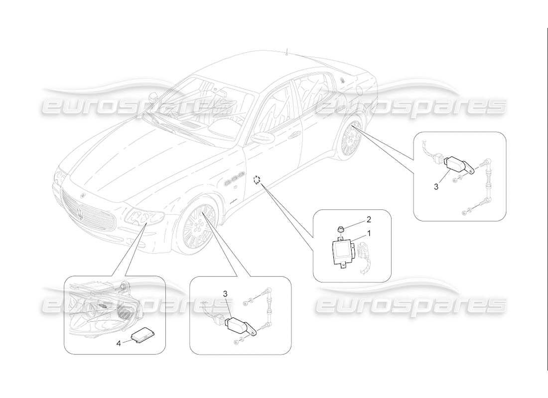 Maserati QTP. (2006) 4.2 F1 lighting system control Part Diagram