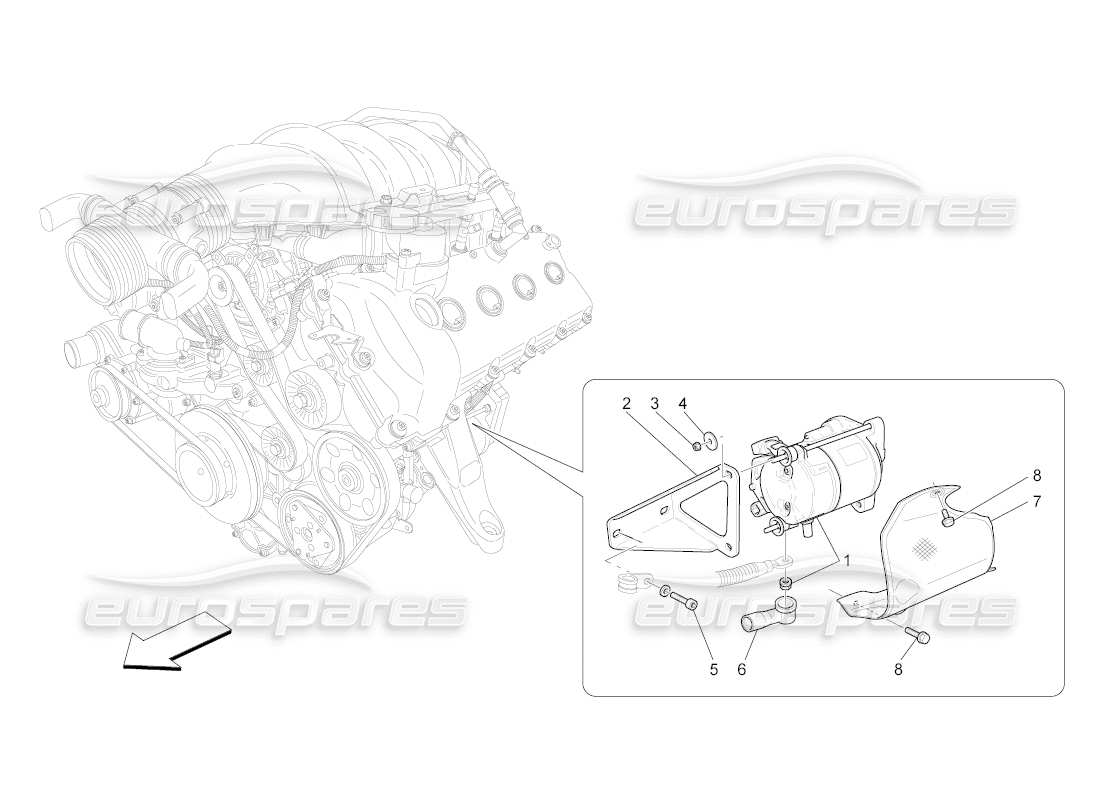 Maserati QTP. (2009) 4.2 auto electronic control: engine ignition Part Diagram