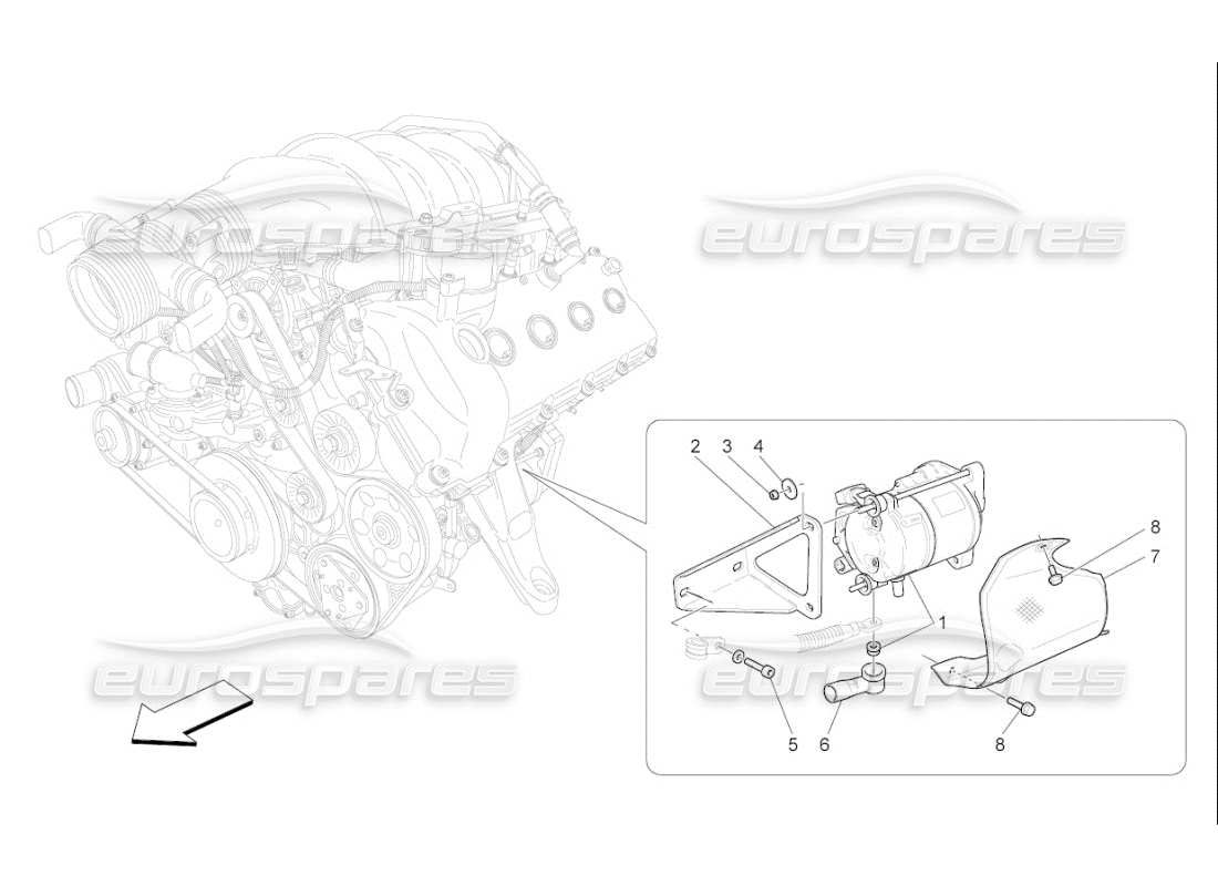 Maserati QTP. (2009) 4.7 auto electronic control: engine ignition Part Diagram