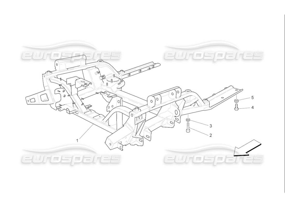 Maserati QTP. (2009) 4.7 auto front underchassis Part Diagram