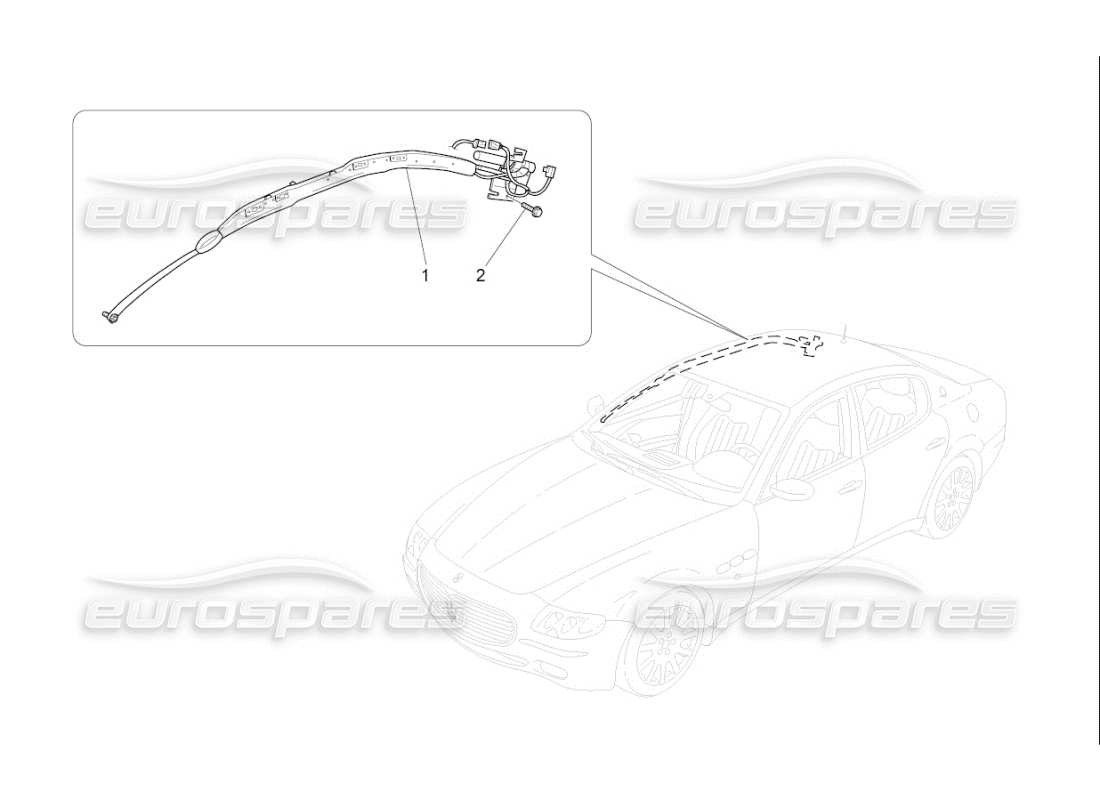 Maserati QTP. (2009) 4.7 auto WINDOW BAG SYSTEM Part Diagram