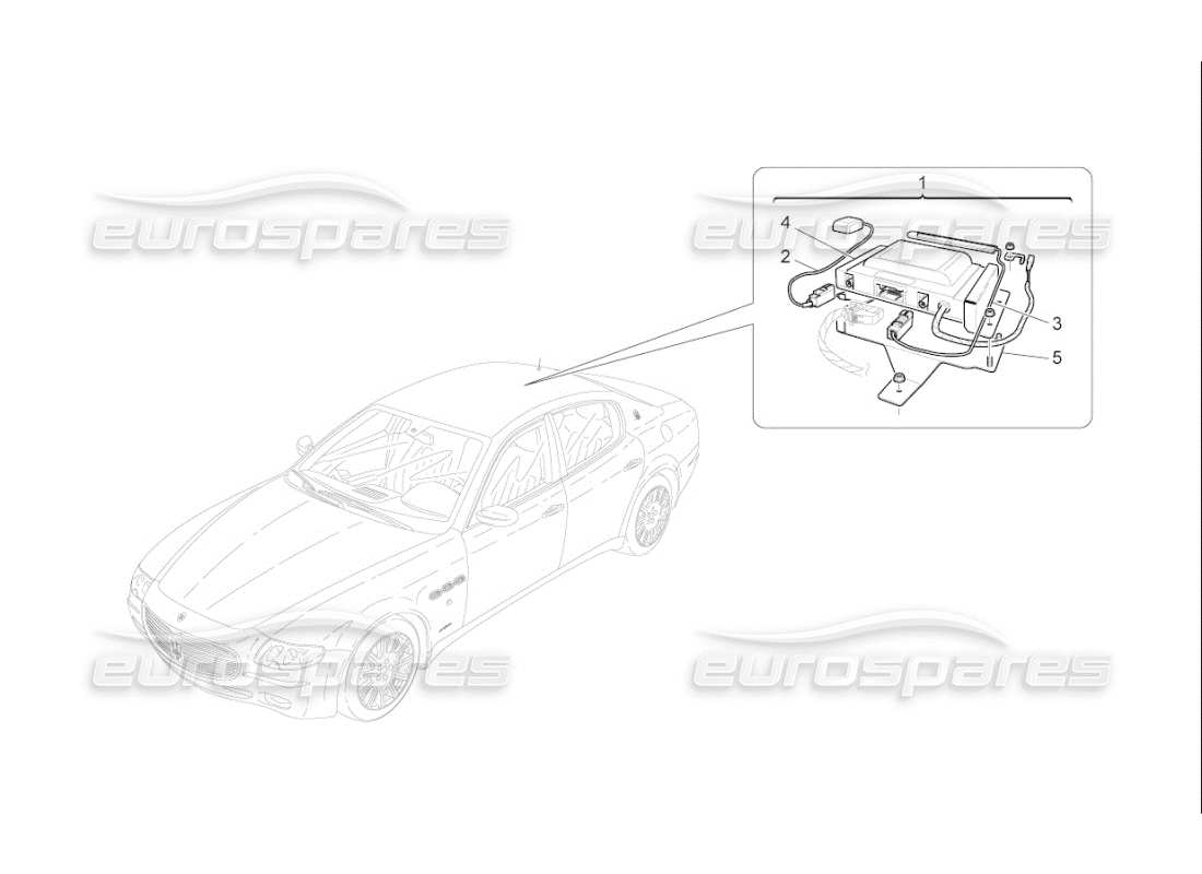 Maserati QTP. (2009) 4.7 auto alarm and immobilizer system Part Diagram