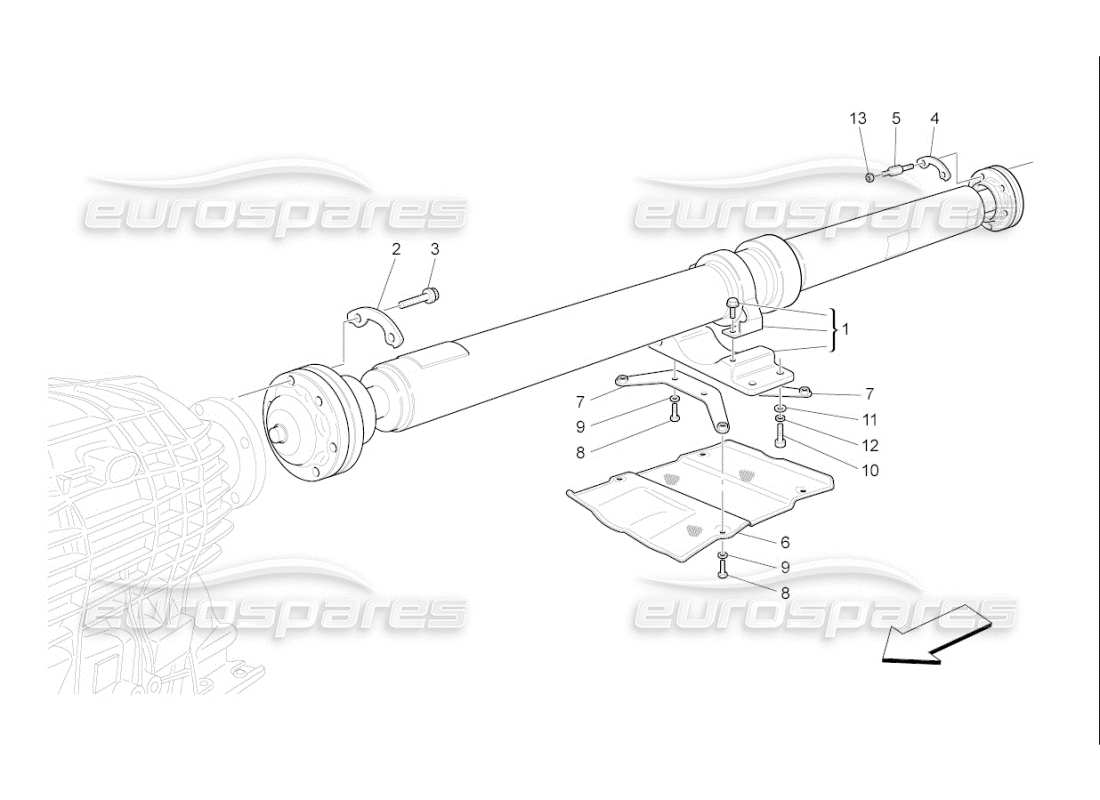 Maserati QTP. (2010) 4.7 auto Transmission Pipe Part Diagram