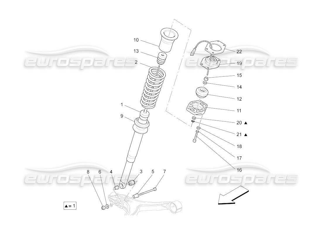 Maserati QTP. (2011) 4.2 auto front shock absorber devices Part Diagram