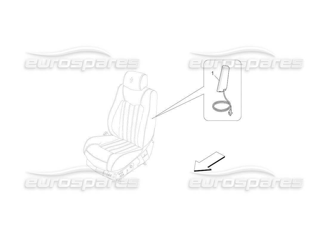 Maserati QTP. (2011) 4.2 auto FRONT SIDE BAG SYSTEM Part Diagram