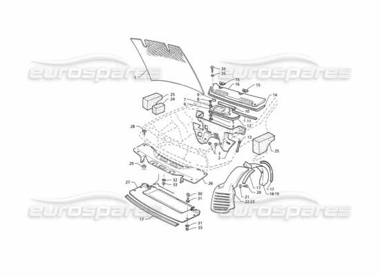 a part diagram from the Maserati QTP V6 (1996) parts catalogue