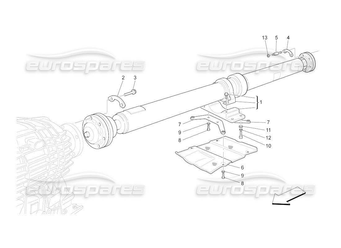 Maserati QTP. (2011) 4.7 auto Transmission Pipe Part Diagram