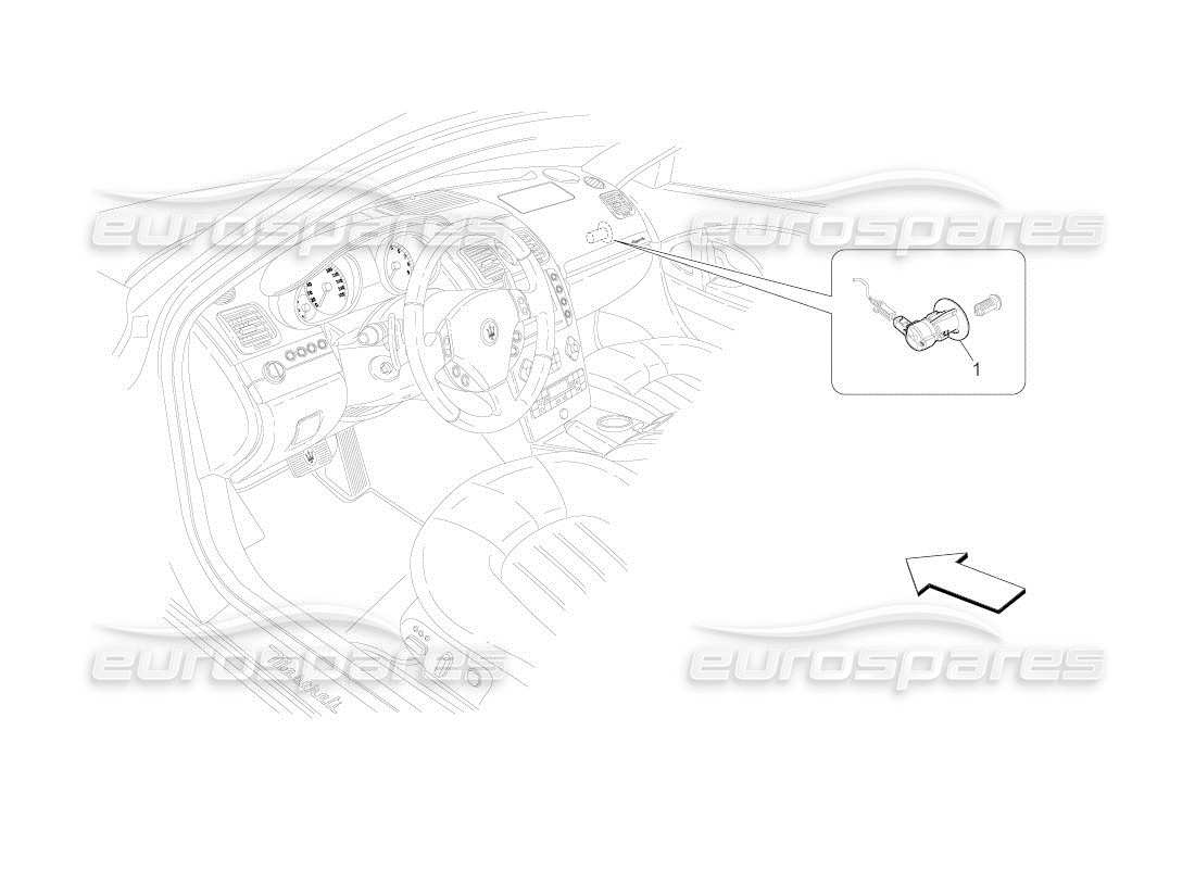 Maserati QTP. (2011) 4.7 auto Passenger's Airbag-deactivation Part Diagram