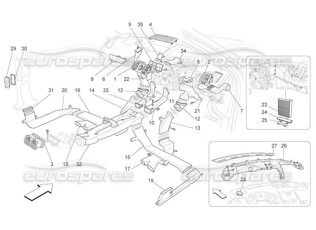 Maserati QTP. (2011) 4.7 auto A c Unit: Diffusion Part Diagram