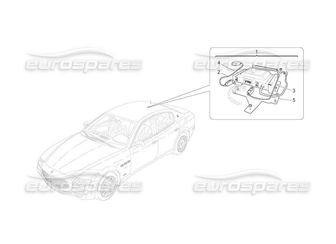 Maserati QTP. (2011) 4.7 auto alarm and immobilizer system Part Diagram