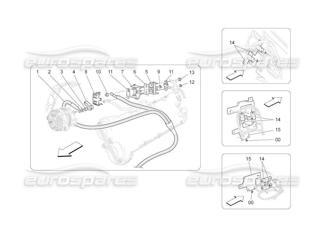 Maserati QTP. (2011) 4.7 auto main wiring Part Diagram